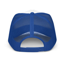 Load image into Gallery viewer, VOTE OR SILENCE (blue) trucker hat
