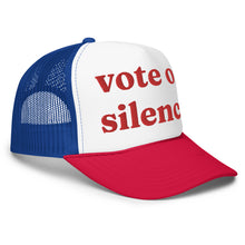 Load image into Gallery viewer, VOTE OR SILENCE (red) trucker hat
